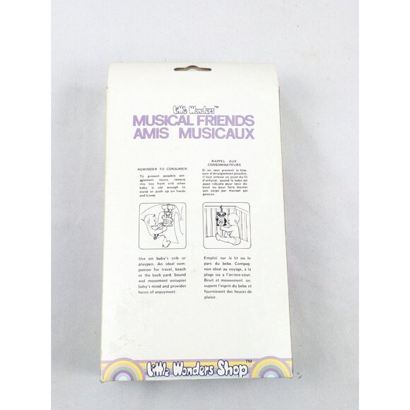 Vtg Little Wonders Shop Musical Friends Panda Bear Clock Pull String Baby Toy - Picture 8 of 15